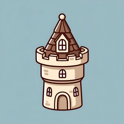 Cartoon Medieval Tower