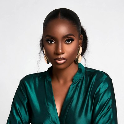 African-American woman in green dress