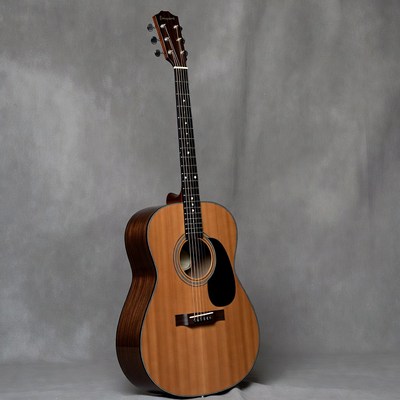 Acoustic Guitar on Gray Background