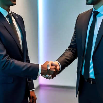 Two businessmen shaking hands