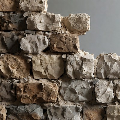 Rough Stone Brick Wall