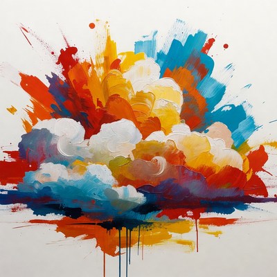 Colorful Exploding Cloud Painting