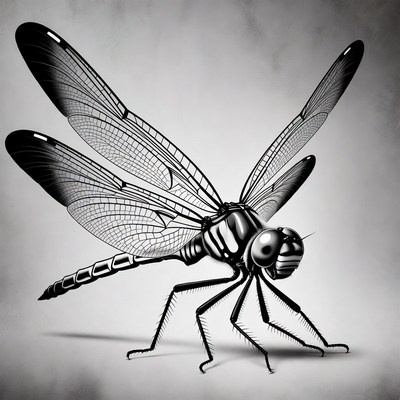 Black Dragonfly Illustration