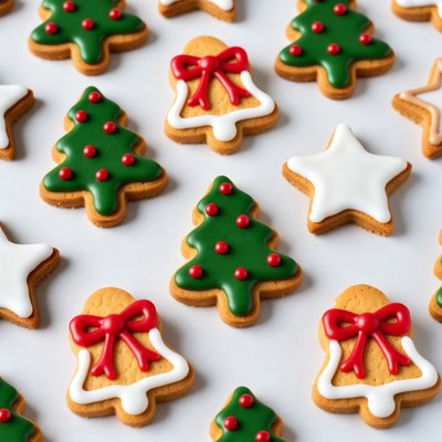 Christmas Tree Gingerbread Cookies
