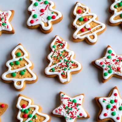 Christmas Tree Gingerbread Cookies