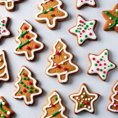 Christmas Tree Star Gingerbread Cookies