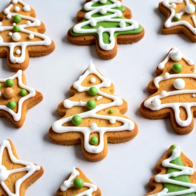Christmas Tree Gingerbread Cookies
