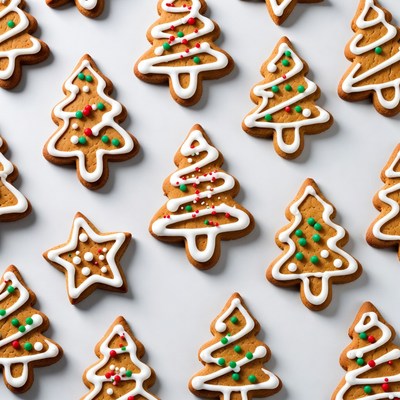 Christmas Tree Gingerbread Cookies