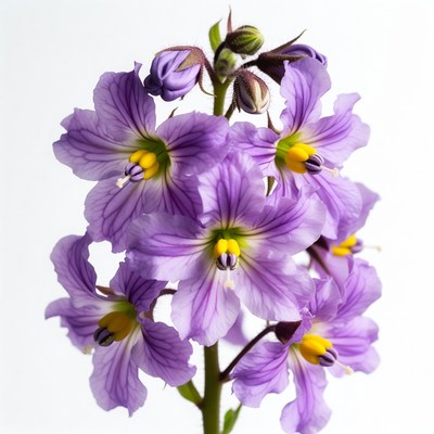 Purple flowers with yellow centers