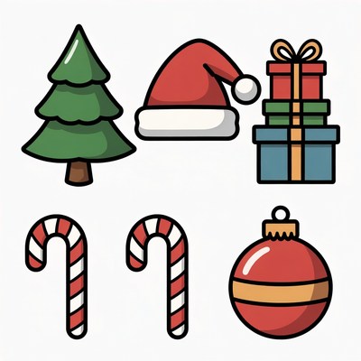 Christmas Clipart Icons Set