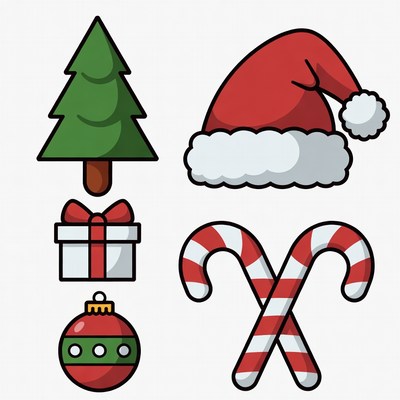 Christmas Clipart Icons Set