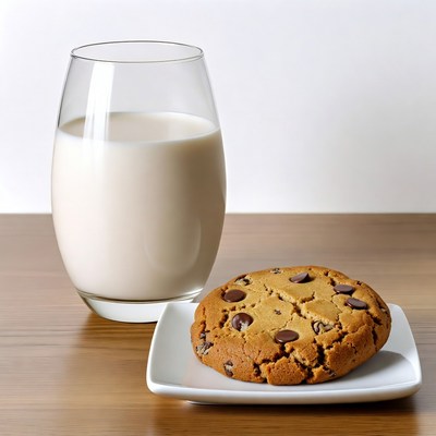 Chocolate Chip Cookie with Milk