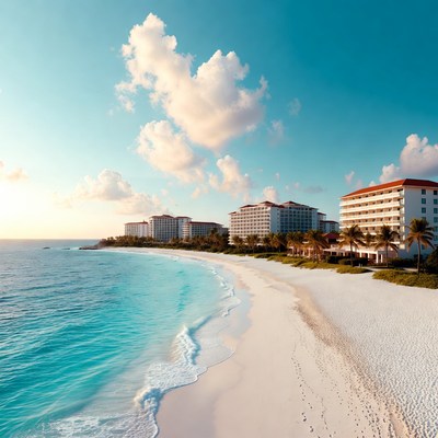 Luxury Beach Resort with Turquoise Ocean