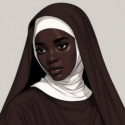 African-American nun in habit