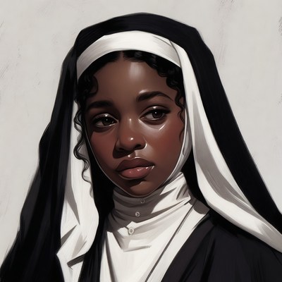African-American nun in habit
