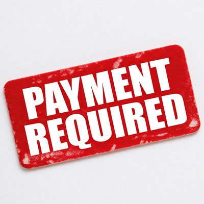 Payment Required Red Stamp