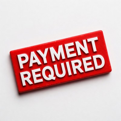 Payment Required Red Label