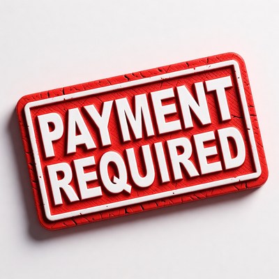 Payment Required Red Stamp