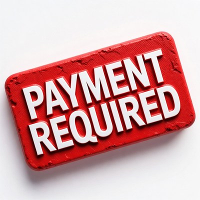 Payment Required Red Stamp