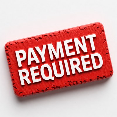 Payment Required Red Stamp
