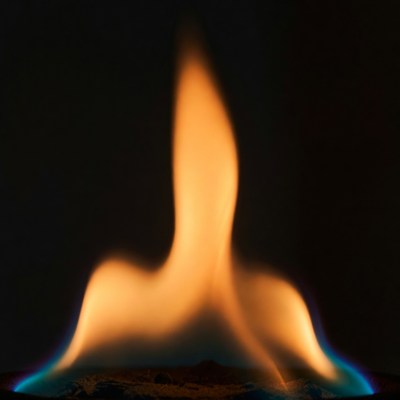 Burning Flame in Clay Lamp