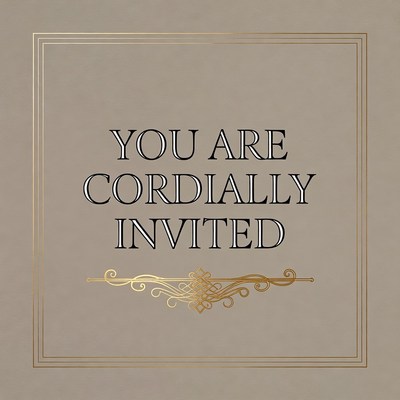 Cordially Invited Elegant Invitation