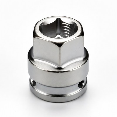 Silver Lug Nut Closeup