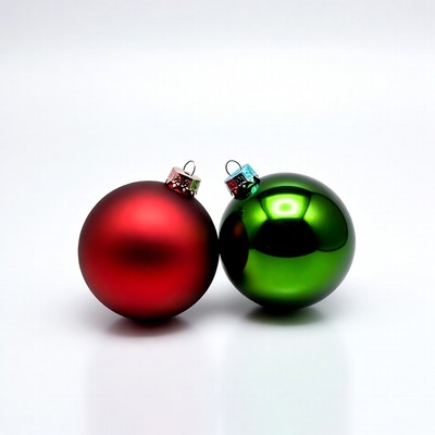 Red and Green Christmas Ornaments