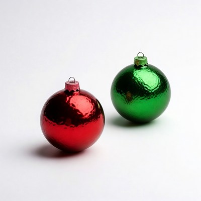 Red and Green Christmas Ornaments