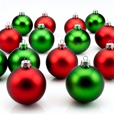 Red and Green Christmas Ornaments