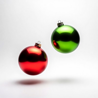 Red and Green Christmas Ornaments