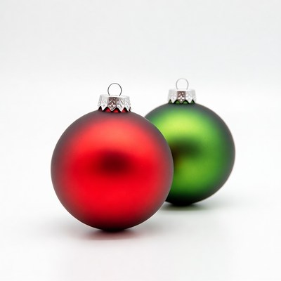 Red and Green Christmas Ornaments