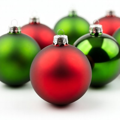 Red and Green Christmas Ornaments