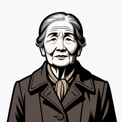 Elderly Asian woman portrait