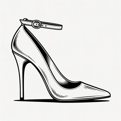 High heel pump shoe