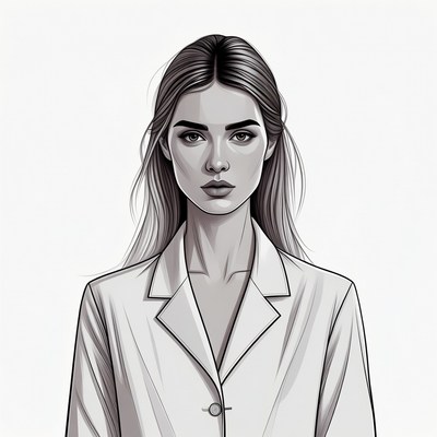 Woman in white blazer portrait