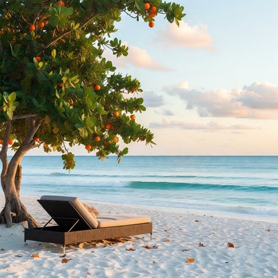 Orange Tree by Beach Lounger