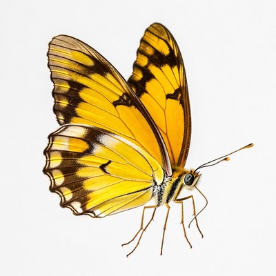 Yellow butterfly with black spots