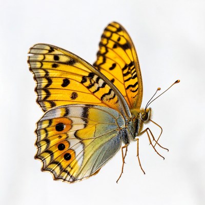 Yellow Butterfly with Black Spots