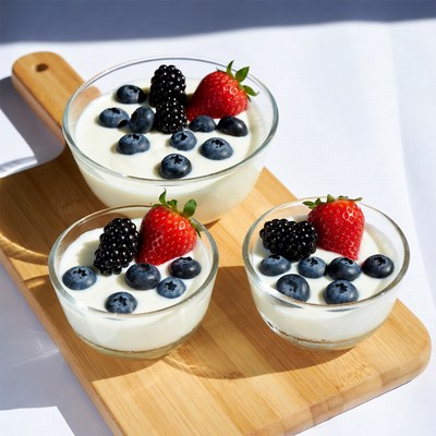 Yogurt Parfaits with Berries on Board