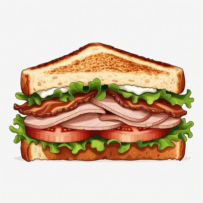 BLT Sandwich Illustration