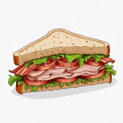 BLT Sandwich Illustration