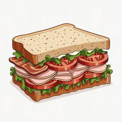BLT Sandwich Illustration