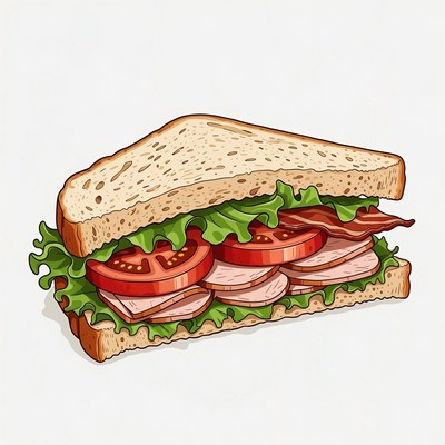 BLT Sandwich Illustration