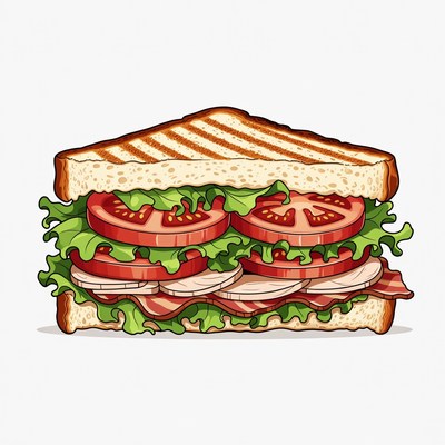 BLT Sandwich Illustration