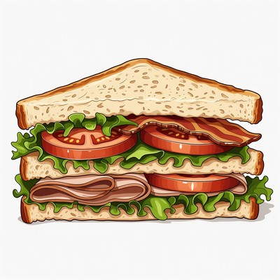 Club Sandwich Illustration