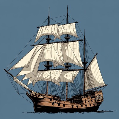 Sailing Ship Illustration