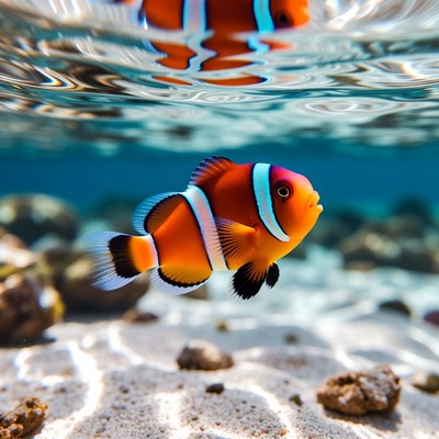 Clownfish Swimming Underwater