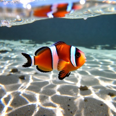 Clownfish Swimming Underwater
