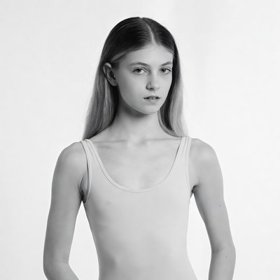 Teen girl in tank top portrait